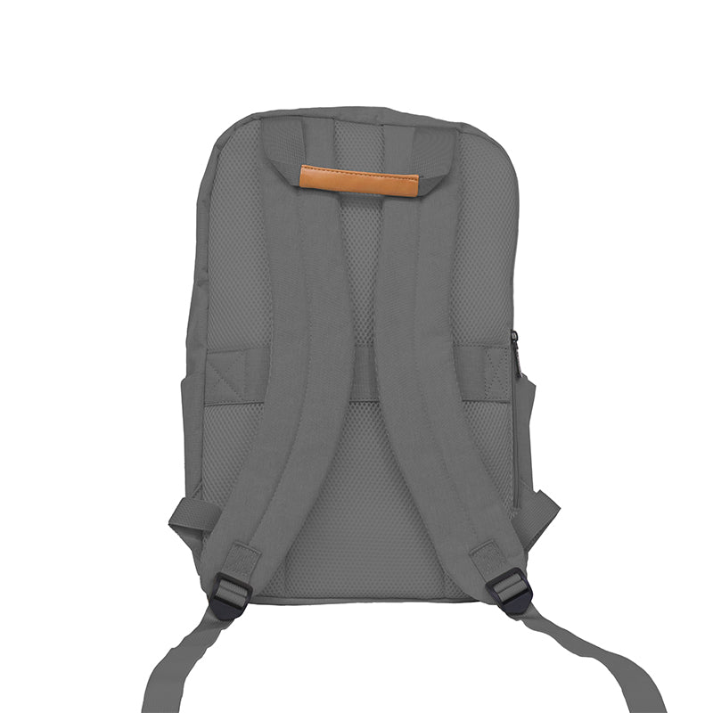 MOCHILA TEROS CITY II GRIS TE-9028GR PARA NOTEBOOKS HASTA 15.6" DISEÑO ERGONÓMICO Y COMPARTIMENTOS MULTIFUNCIONALES
