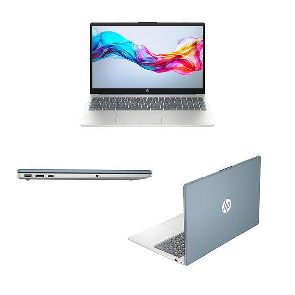 HP 15-fd0098la 15.6" FHD Intel Core i5-1334U 13.ª Gen, 8GB RAM, 512GB SSD, Iris Xe, IPS, Wi-Fi 6, FreeDOS, Cámara Web, 9.75h batería, color plata