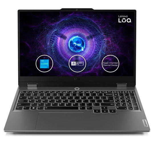 LAPTOP LENOVO CORE I5-12450HX LOQ 15IAX9 GAMING (83GS006WLM) PANTALLA 15.6" FHD 144HZ | RAM 8GB | SSD 512GB | RTX 3050 6GB NVIDIA | WIN11 | 12GEN. |