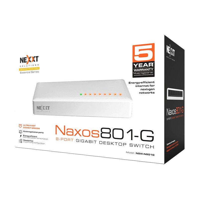 switches & hubs-nexxt solutions infrastructure-nsw-n801g