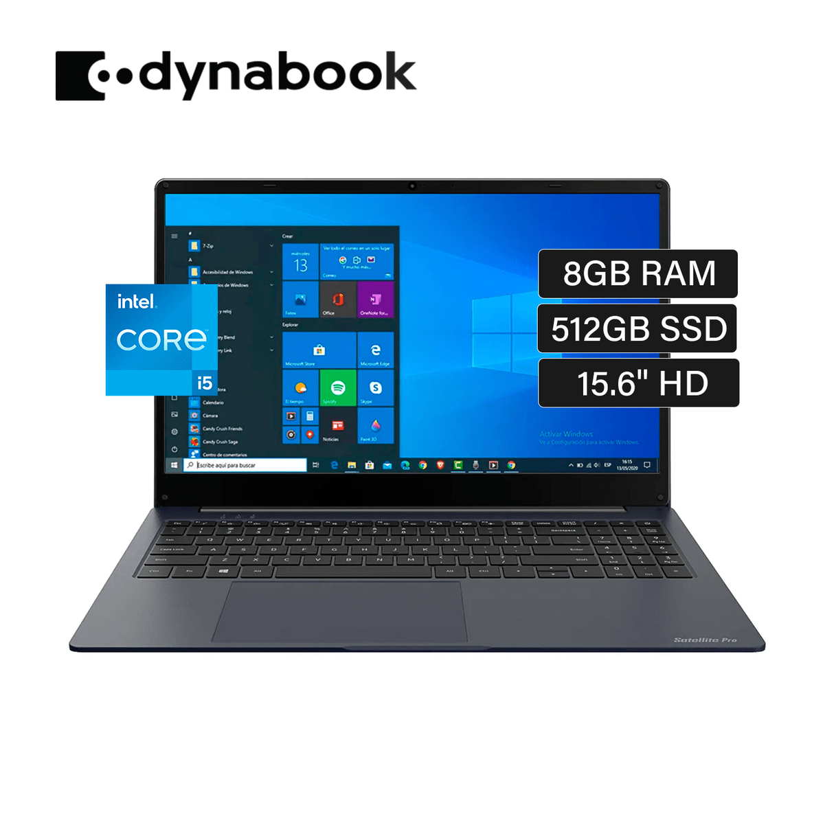 NOTEBOOK DYNABOOK SATELLITE PRO C50 - K 15.6 I5 - 1235U,8G,512G SSD,W11PRO,3Y,00U03Q PSY19U-00U03Q - SMART BUSINESS