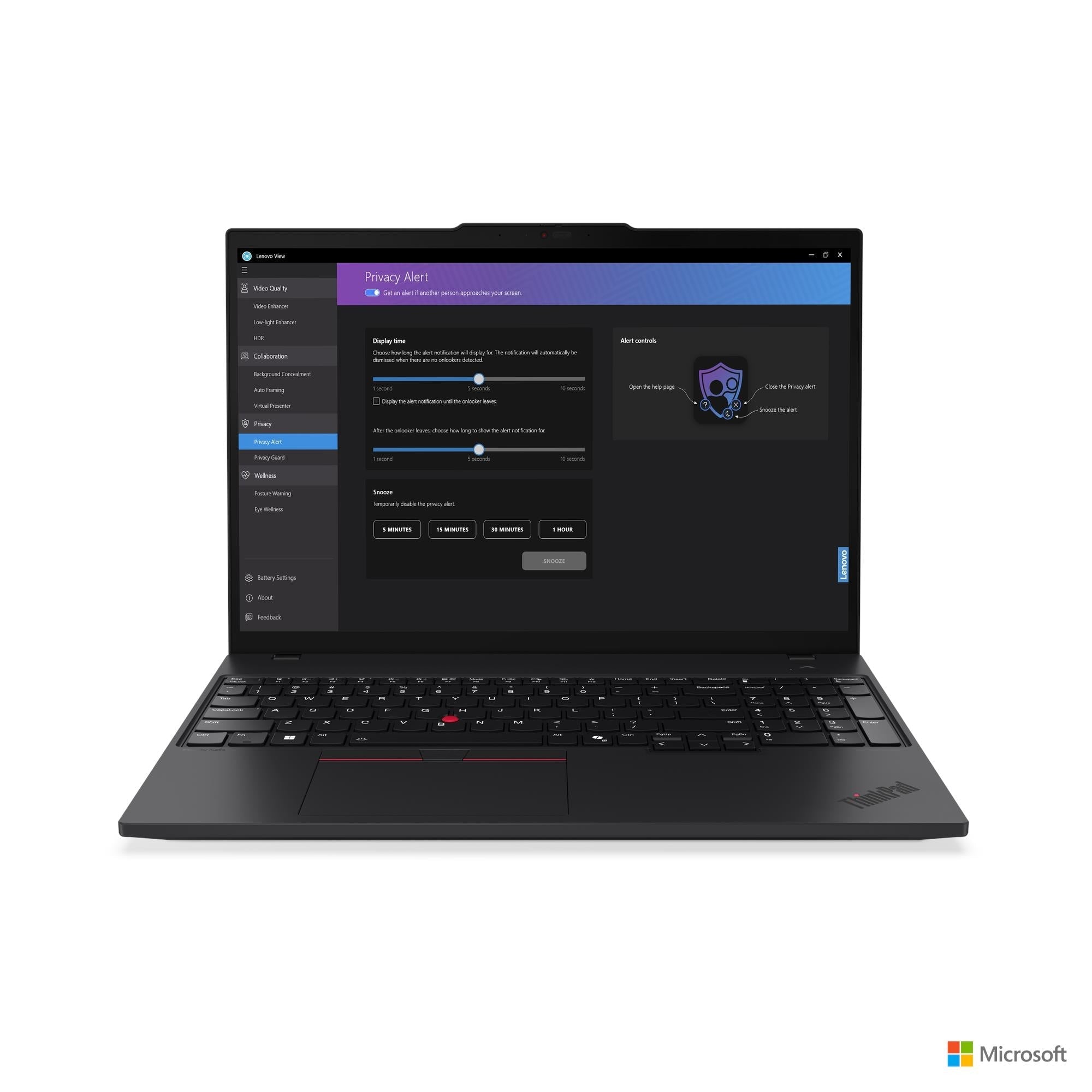 NOTEBOOK LENOVO T16 CON PROCESADOR INTEL CORE ULTRA, 16GB RAM, 512GB SSD, PANTALLA 16" WUXGA, WINDOWS 11 PRO, WIFI 6, LECTOR DE HUELLAS Y CÁMARA 5MP 21MQ000WLM - SMART BUSINESS