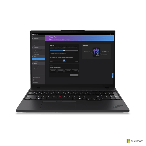 NOTEBOOK LENOVO T16 CON PROCESADOR INTEL CORE ULTRA, 16GB RAM, 512GB SSD, PANTALLA 16" WUXGA, WINDOWS 11 PRO, WIFI 6, LECTOR DE HUELLAS Y CÁMARA 5MP 21MQ000WLM - SMART BUSINESS