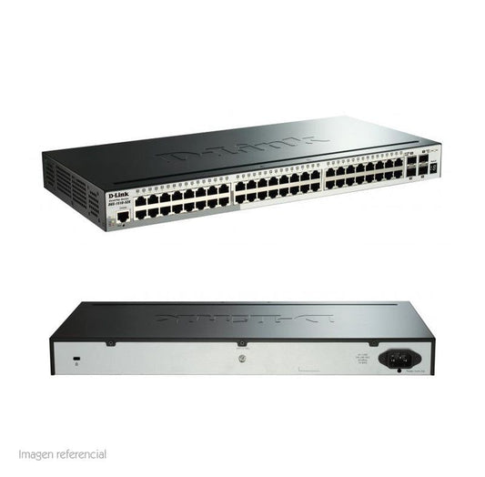 SWITCH SMARTPRO D-LINK DGS-1510-52X, 48 RJ-45 LAN GBE, 4 PUERTOS 10G SFP+. - SMART BUSINESS