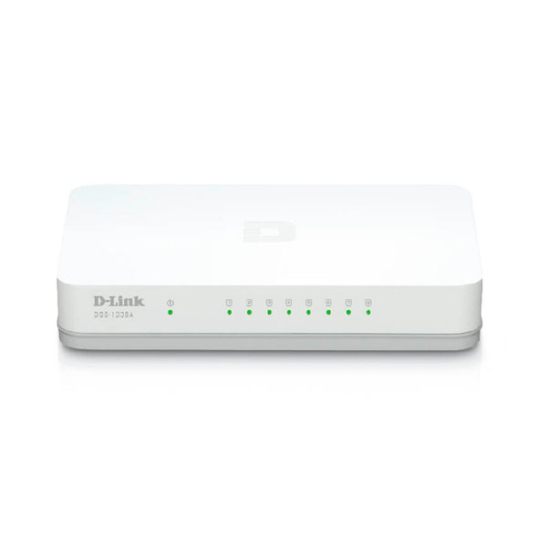 SWITCH DE RED 8 PUERTOS GIGABIT DGS-1008A D-LINK CON TECNOLOGÍA NWAY Y SOPORTE 10/100/1000MBPS