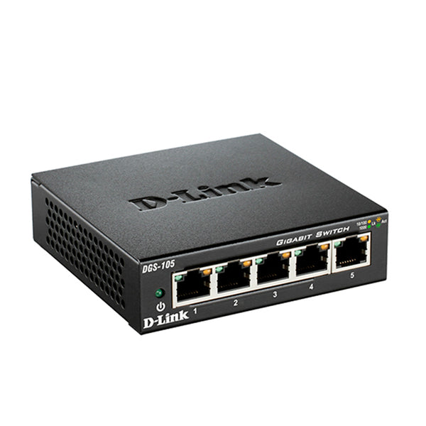 SWITCH D-LINK 5 PUERTOS, GIGAABIT 10/100/1000 MBPS ( DGS-105 )
