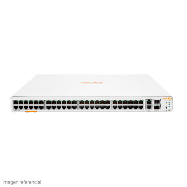 Switch Aruba Gigabit Ethernet Instant On 1960, 48 Puertos 10/100/1000Mbps + 2 Puertos SFP+, 2 Puertos 10GBASE-T, 16.000 Entradas - Administrable