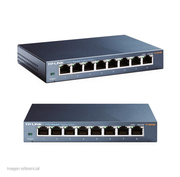 TP-LINK TL-SG108 8-PORT METAL GIGABIT SWITCH - CONMUTADOR - SIN GESTIONAR
