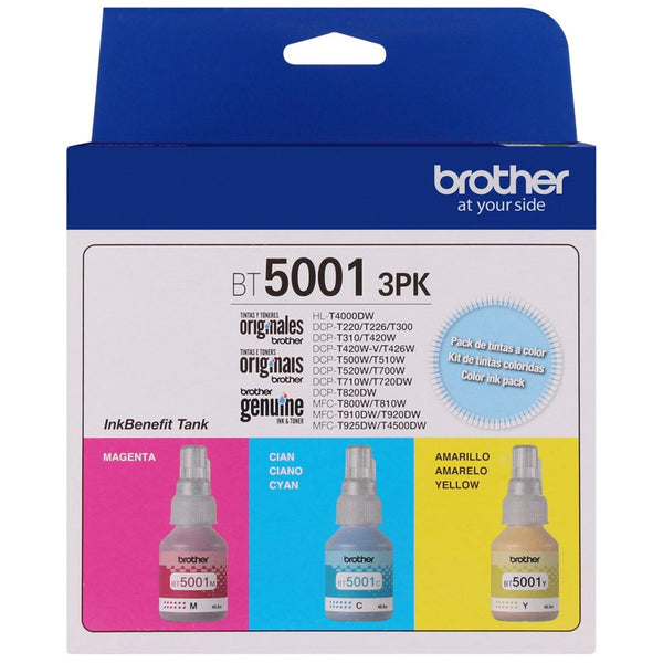 PACK 3 TINTAS BROTHER (CIAN + MAGENTA + AMARILLO) DE ALTA CALIDAD PARA IMPRESORAS BROTHER – COLORES VIBRANTES Y DURADEROS BT50013PK-Q2 - SMART BUSINESS