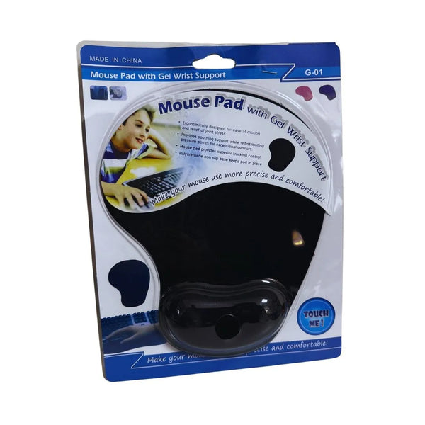 Pad Mouse con Almohadilla Muñequera de Gel Negro - SMART BUSINESS