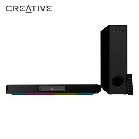 PARLANTE CREATIVE GAMING KATANA V2X 5.1 VIRTUAL 90W/180W SXFI RGB BT/HDMI ARC/3.5MM INPUT/OPTICAL/USB - C 220V BLACK (51MF8400AA000) 51MF8400AA000 - SMART BUSINESS