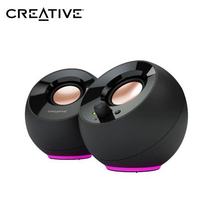 PARLANTE CREATIVE PEBBLE SE RGB 2.0 4.4W / 8.8W 3.5MM USB - POWER BLACK (51MF1725AA000) 51MF1725AA000 - SMART BUSINESS
