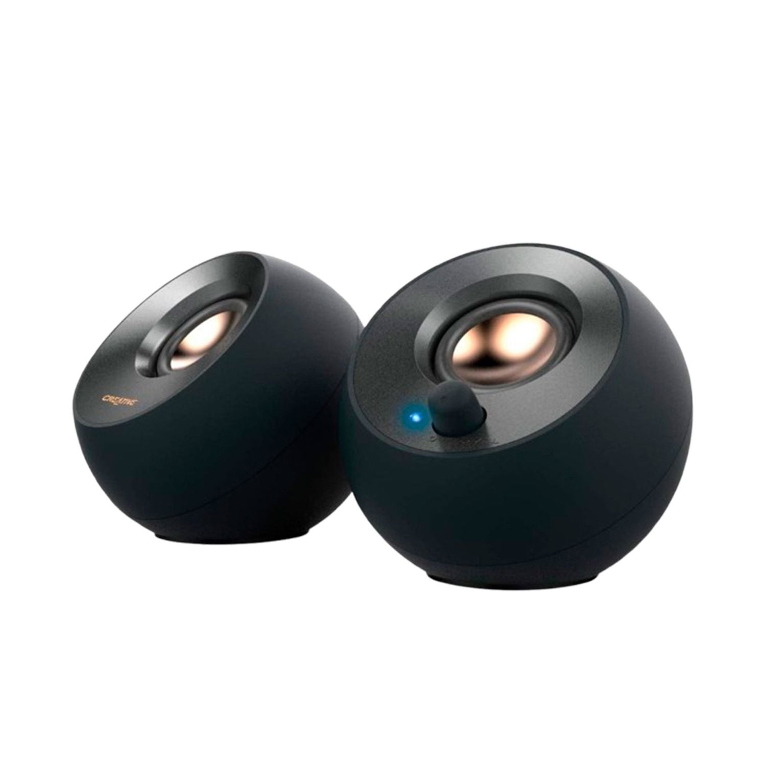 PARLANTE CREATIVE PEBBLE V2 2.0 8W X 2, 16WATTS, INTERFAZ USB TIPO C, CONECTA TUS DISPOSITIVOS, COLOR NEGRO (51MF1695AA000) 51MF1695AA000 - SMART BUSINESS