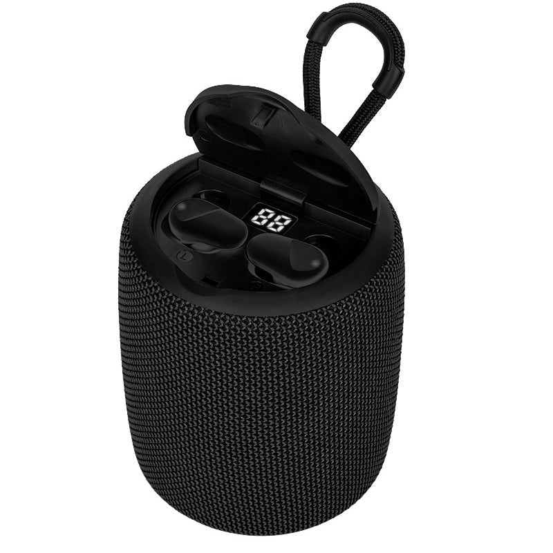 PARLANTE Y AUDÍFONO 2 EN 1 TEROS, TE - 6033N, BLUETOOTH, 5W, 1200MAH, NEGRO TE-6033N - SMART BUSINESS