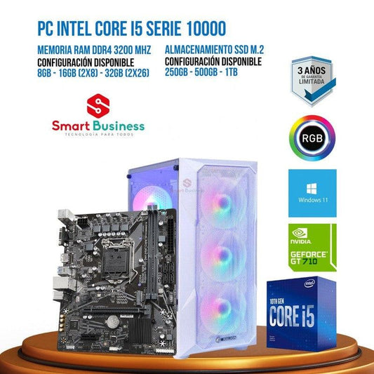 PC Intel® Core™ i5 10ma Gen - T. video dedicado NVIDIA® GeForce® GT 710 - SMART BUSINESS