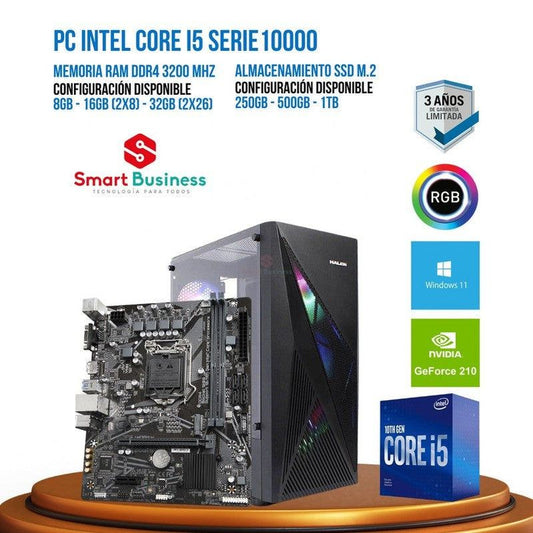 PC Intel® Core™ i5 10ma Gen - T. video NVIDIA® GeForce® 210 - SMART BUSINESS