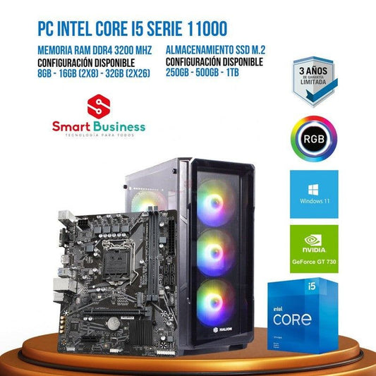 PC Intel® Core™ i5 de 11ᵃ Gen - T. video dedicado NVIDIA® GeForce® 730 2GB - SMART BUSINESS