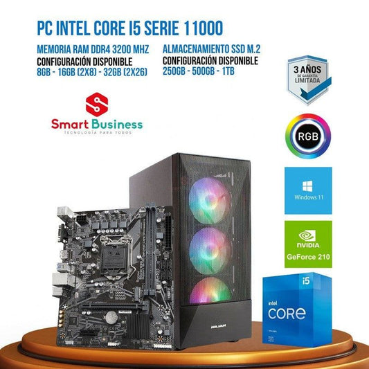 PC Intel® Core™ i5 de 11ᵃ Gen- T. video NVIDIA® GeForce® 210 - SMART BUSINESS