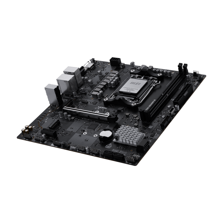 PLACA MADRE MSI PRO B840M-B PARA SOCKET AM5 CON SOPORTE DDR5 Y RED 2.5 GB – FORMATO MATX, PREPARADA PARA RYZEN 9000/8000/7000