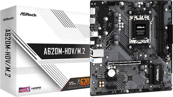 Placa Base Asrock A620m Hdv/M.2 con Socket Am5 y Soporte para RAM DDR5 a 6400 MHz - SMART BUSINESS