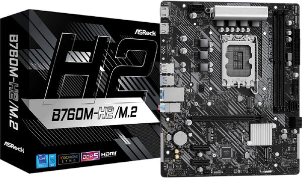 PLACA BASE ASROCK B760M - H2/M.2 LGA 1700 MATX DDR5, NEGRO B760M-H2/M.2 - SMART BUSINESS
