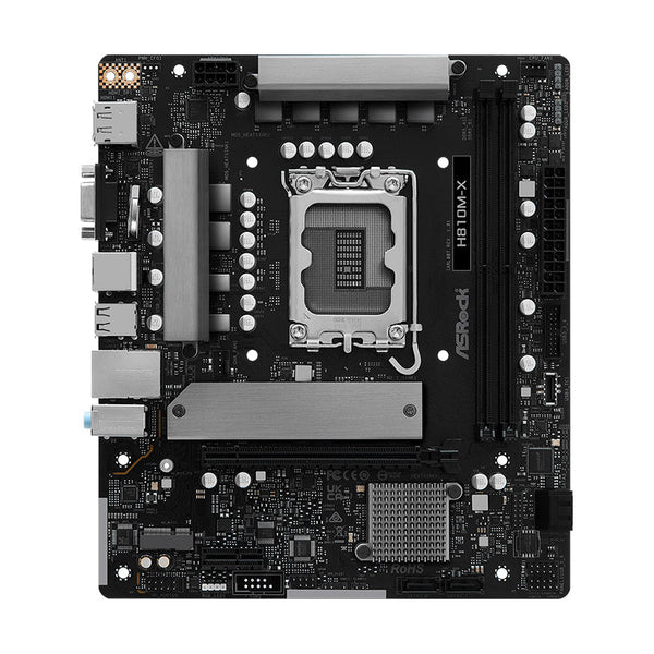 "PLACA BASE ASROCK H810M - X – MICRO ATX, COMPATIBLE CON PROCESADORES INTEL, 2 PUERTOS M.2, IDEAL PARA PCS DE OFICINA Y USO PERSONAL" H810M-X - SMART BUSINESS