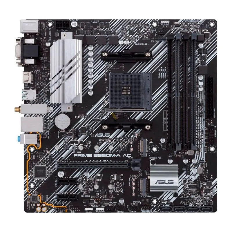 Placa Base ASUS Micro ATX PRIME B550M-A AC, Socket AM4, Chipset AMD B550, HDMI, Soporte hasta 128GB DDR4, Ideal para Procesadores AMD - SMART BUSINESS
