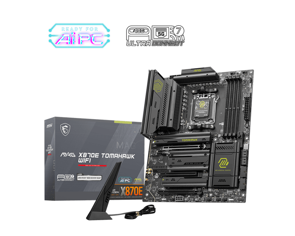 PLACA BASE GAMING MSI MAG X870E TOMAHAWK WIFI – AM5, DDR5 HASTA 8400 MT/S, WIFI 7 Y LAN 5G 911-7E59-006 - SMART BUSINESS