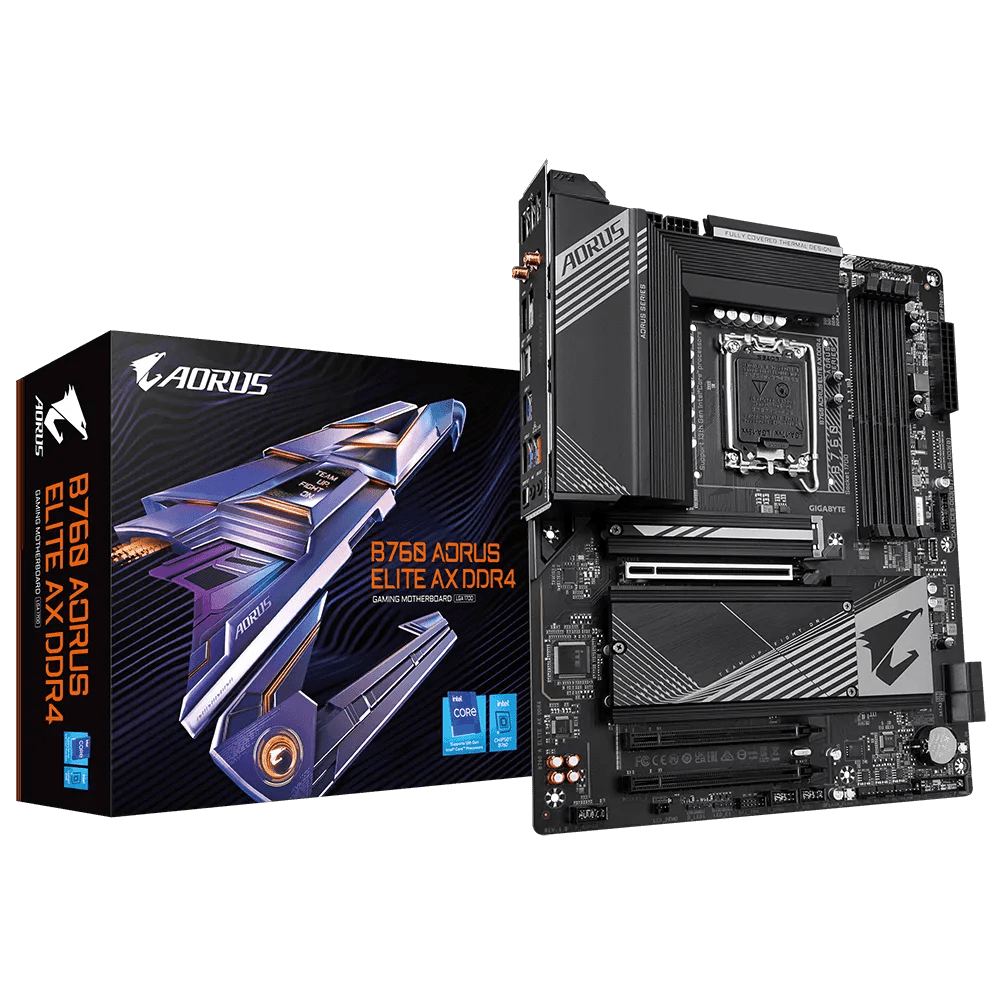 PLACA BASE GIGABYTE B760 AORUS ELITE AX DDR4, CHIPSET INTEL B760, LGA1700, FORMATO ATX B760 A ELITE AX DDR4 - SMART BUSINESS