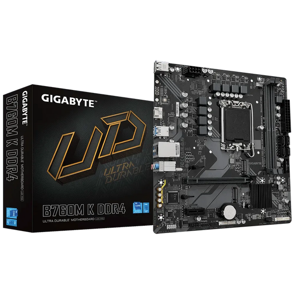 Placa Base Gigabyte B760M K DDR4 (Rev. 1.0), Chipset Intel B760, LGA1700, Formato Micro-ATX - SMART BUSINESS