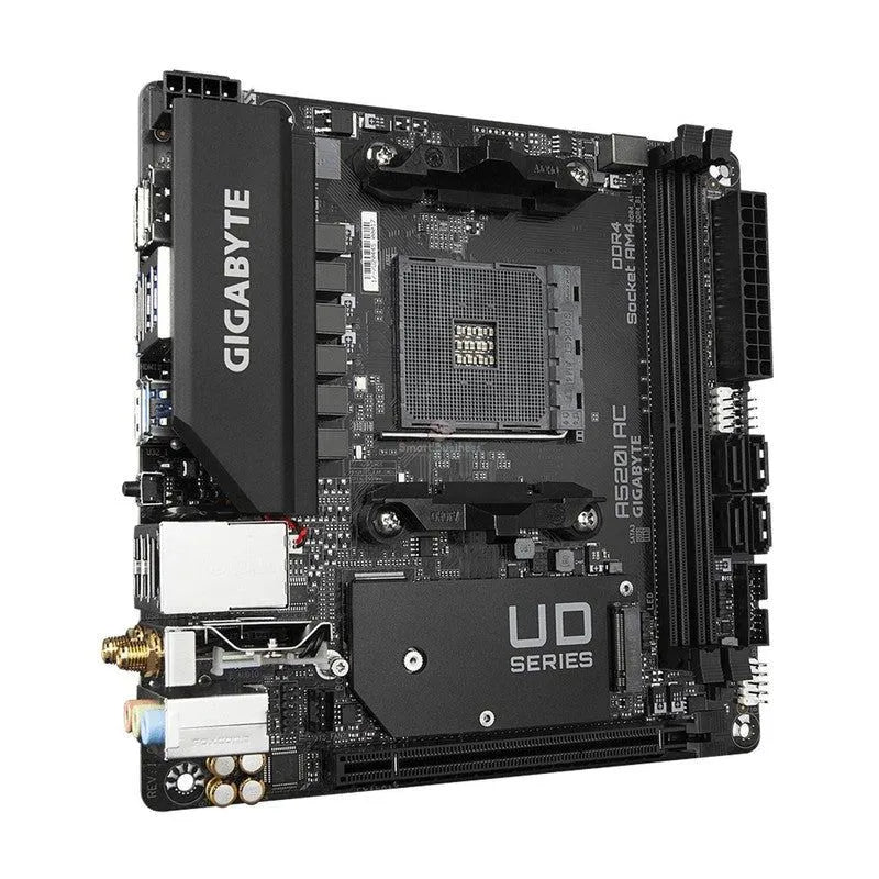 Placa Base Gigabyte Mini-ITX A520I AC, S-AM4, Chipset AMD A520, HDMI, Soporte hasta 64GB DDR4 para Procesadores AMD - SMART BUSINESS
