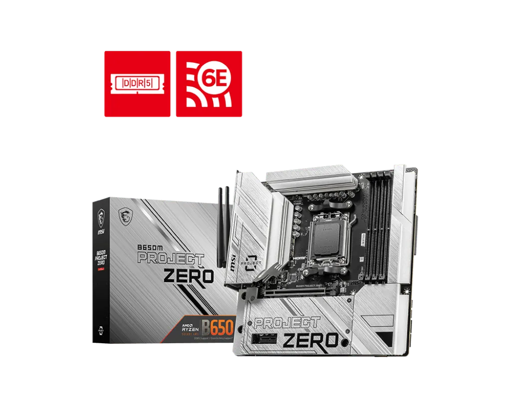 Placa Base MSI B650M Proyecto Cero, Chipset AMD B650, Socket AMD AM5, Formato mATX - SMART BUSINESS