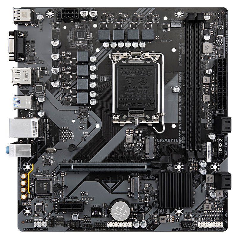PLACA BASE MSI B760M - E • CHIPSET INTEL B760 • COMPATIBLE CON PROCESADORES INTEL CORE SERIE 13/12 • DDR5 HASTA 128GB • PCIE 5.0 • LAN 2.5GB • MICRO - ATX B760M-E - SMART BUSINESS
