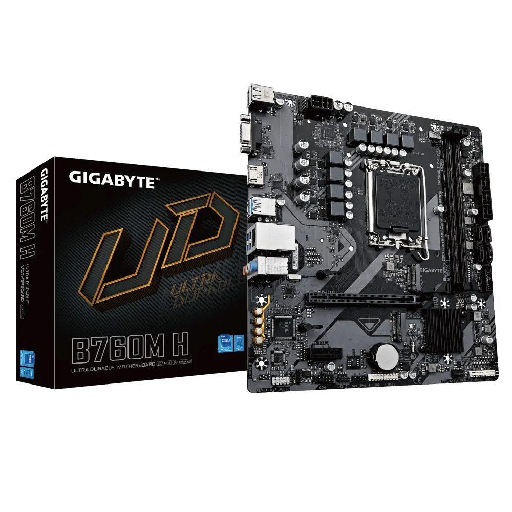 PLACA BASE MSI B760M - H • CHIPSET INTEL B760 • COMPATIBLE CON PROCESADORES INTEL CORE SERIE 13/12 • DDR5 HASTA 128GB • PCIE 5.0 • LAN 2.5GB • MICRO - ATX B760M-H - SMART BUSINESS