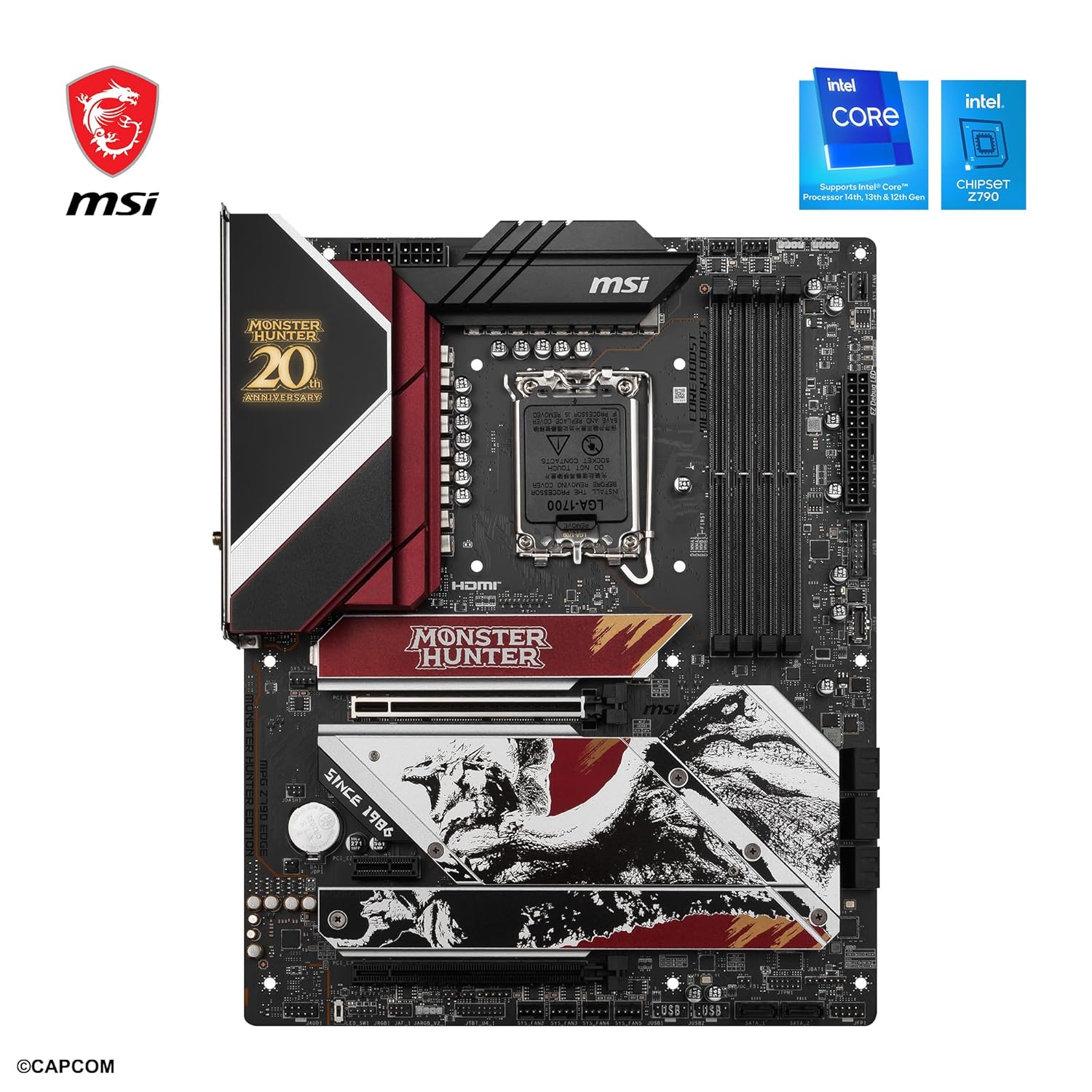 Placa Base MSI MPG Z790 EDGE EDICIÓN MONSTER HUNTER, Chipset Intel Z790, LGA1700, Formato ATX - SMART BUSINESS