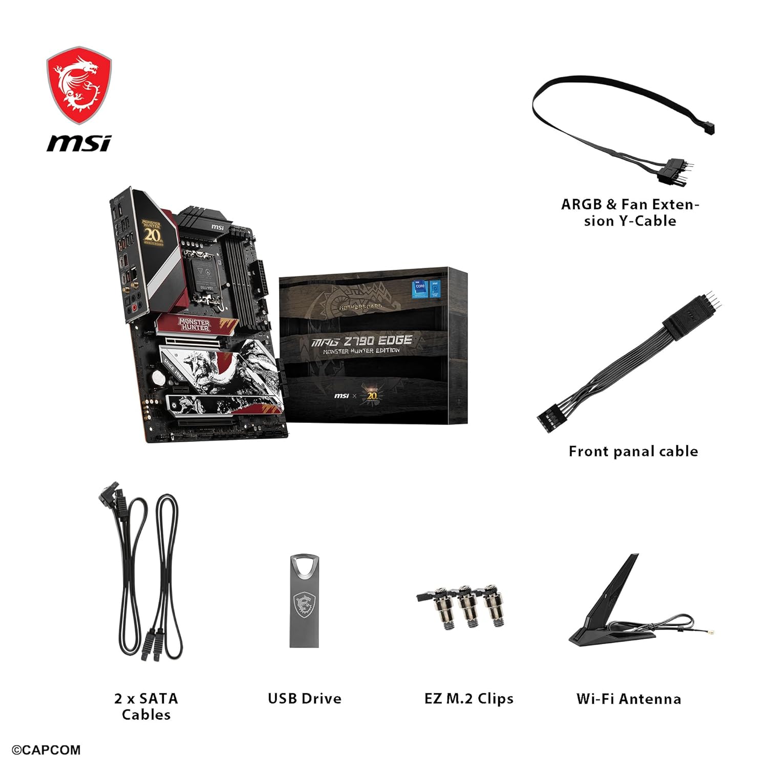 Placa Base MSI MPG Z790 EDGE EDICIÓN MONSTER HUNTER, Chipset Intel Z790, LGA1700, Formato ATX - SMART BUSINESS