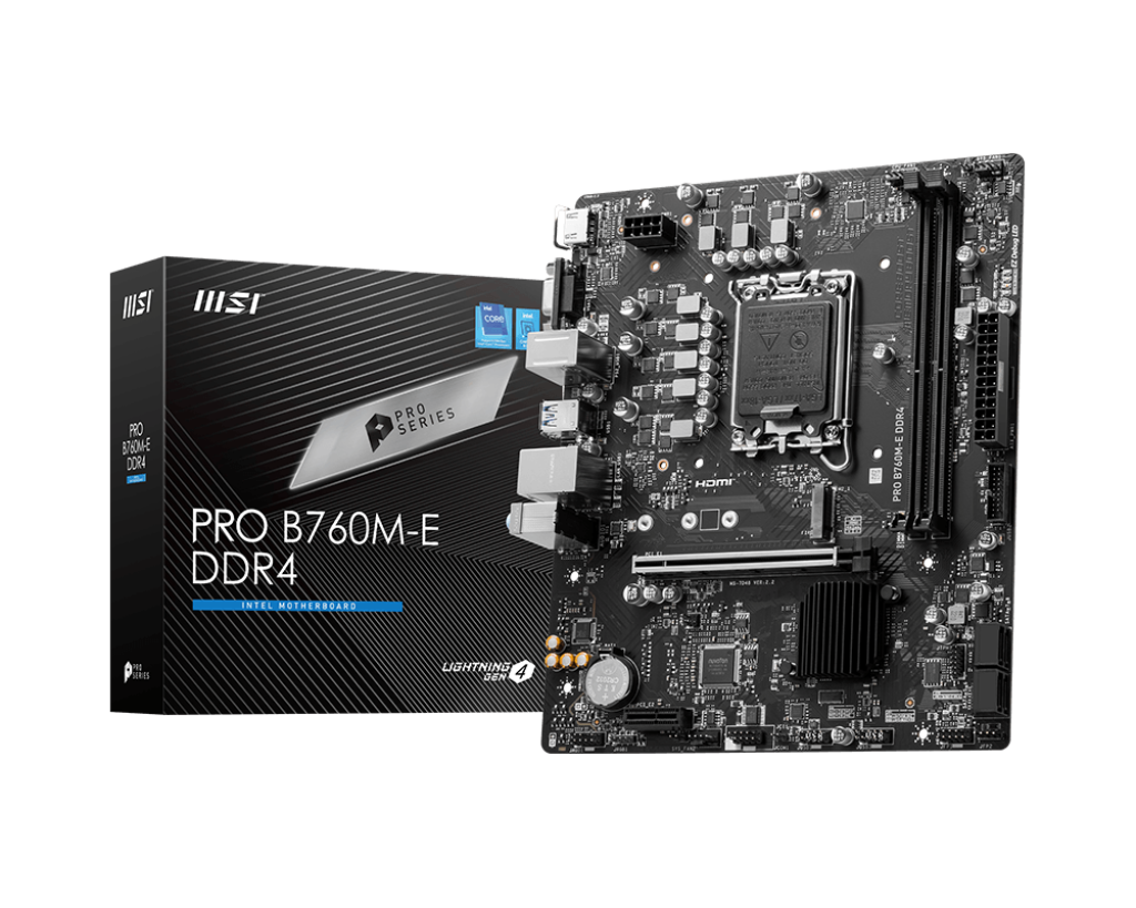 Placa Base MSI PRO B760M-E, Chipset Intel B760, LGA1700, HDMI, VGA, Formato Micro-ATX - SMART BUSINESS