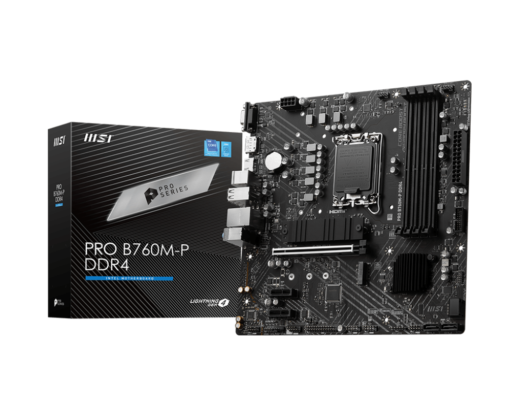 Placa Base MSI Pro B760M-P para Procesadores Intel, DDR4, Formato Micro-ATX, Conectividad HDMI/DP/VGA - SMART BUSINESS
