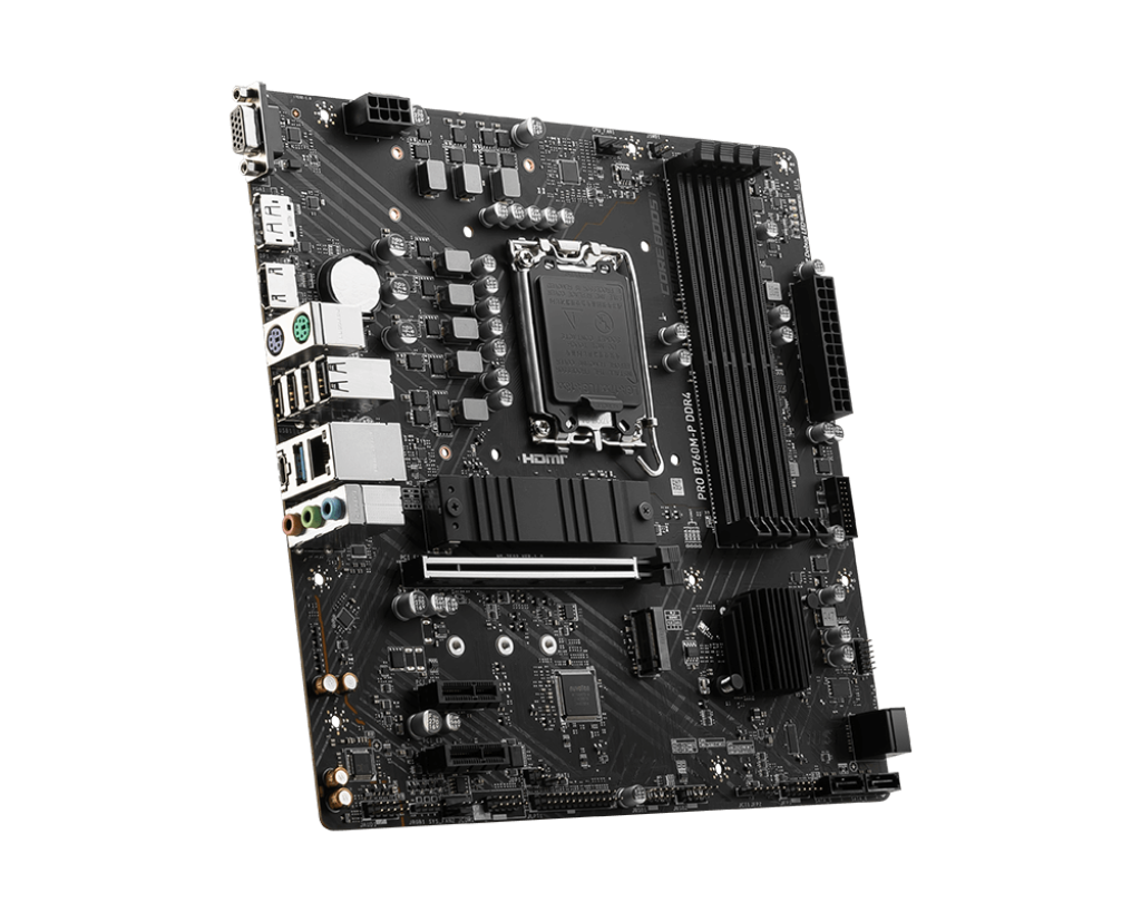 Placa Base MSI Pro B760M-P para Procesadores Intel, DDR4, Formato Micro-ATX, Conectividad HDMI/DP/VGA - SMART BUSINESS