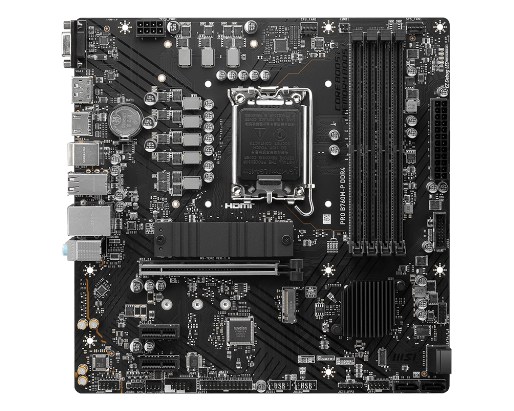 Placa Base MSI Pro B760M-P para Procesadores Intel, DDR4, Formato Micro-ATX, Conectividad HDMI/DP/VGA - SMART BUSINESS