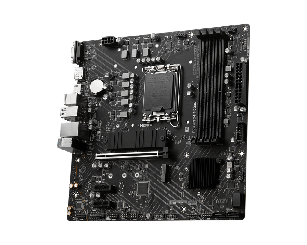 Placa Base MSI Pro B760M-P para Procesadores Intel, DDR4, Formato Micro-ATX, Conectividad HDMI/DP/VGA - SMART BUSINESS