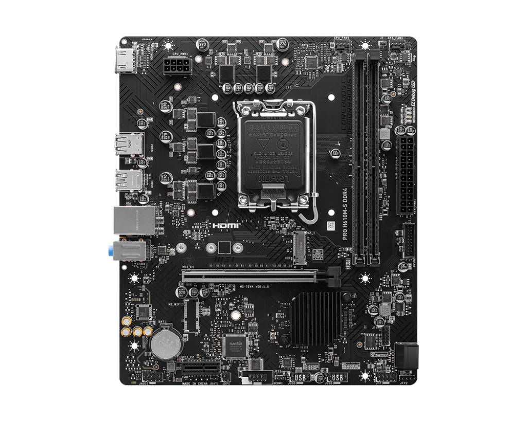 Placa Base MSI PRO H610M-S DDR4, Chipset Intel H610, Socket LGA1700, Formato Micro-ATX - SMART BUSINESS