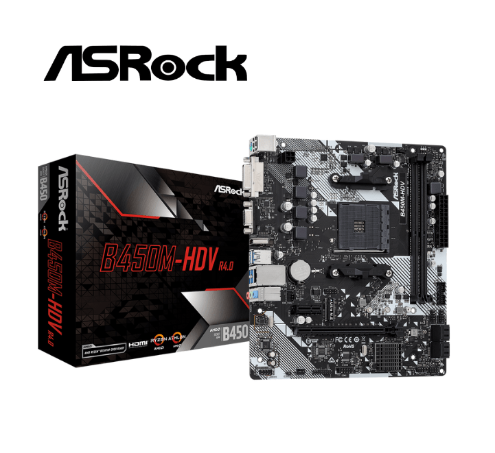 PLACA MADRE ASROCK B450M - HDV R4.0 (90 - MXB9N0 - A0UAYZ) SOCKET AM4 | RAM DDR4 BUSS 3200OC MHZ 90-MXB9N0-A0UAYZ - SMART BUSINESS
