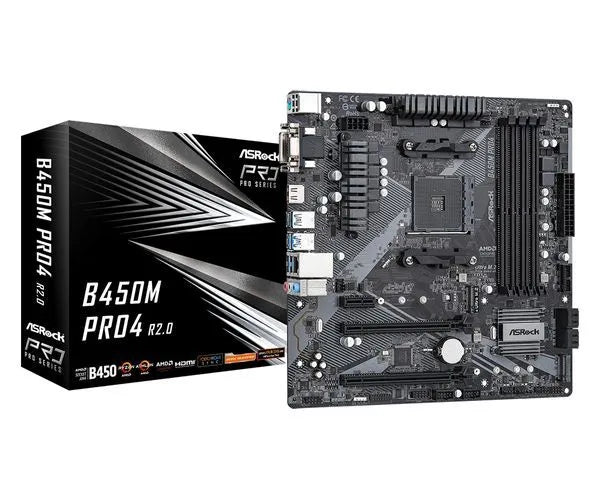 PLACA MADRE ASROCK B450M/AC R.2.0 (90-MXBEF0-A0UAYZ) SOCKET AM4 | RAM DDR4 BUSS 3200 MHZ - SMART BUSINESS