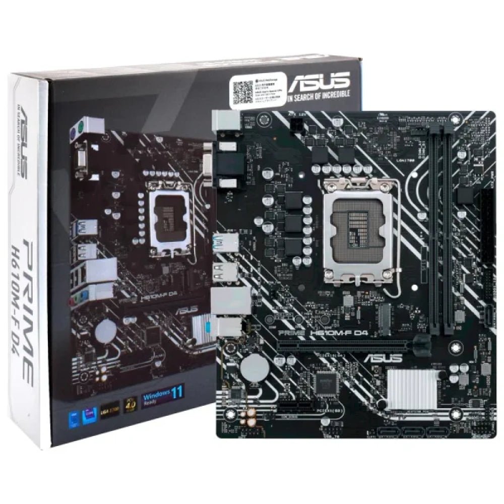 PLACA MADRE ASUS MOTHERBOARD PRIME H610M - F D4 R2.0, CHIPSET INTEL H610, LGA1700, MICRO - ATX PRIME H610M-F D4 R2.0 - SMART BUSINESS