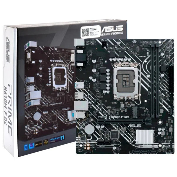 PLACA MADRE ASUS MOTHERBOARD PRIME H610M - F D4 R2.0, CHIPSET INTEL H610, LGA1700, MICRO - ATX PRIME H610M-F D4 R2.0 - SMART BUSINESS