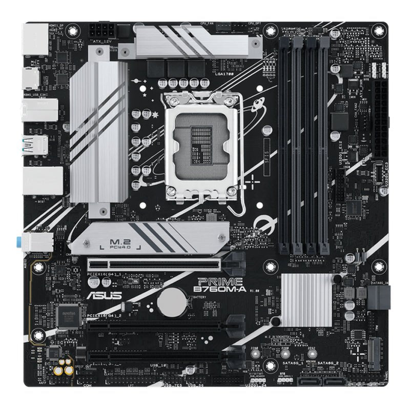 PLACA MADRE ASUS PRIME B760M - A - CSM, SOCKET LGA1700 PARA INTEL 12/13/14VA GEN, DDR5, PCIE 4.0, MATX PRIME B760M-A-CSM - SMART BUSINESS