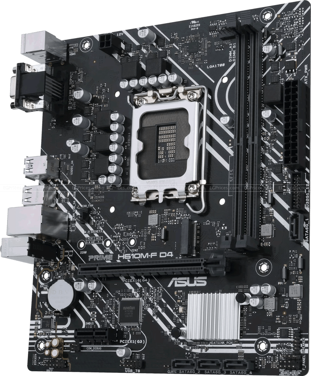 PLACA MADRE ASUS PRIME H610M - F D4 MICRO - ATX | INTEL H610 LGA1700 | DDR4 | PCIE 4.0 | M.2 | USB 3.2 GEN1 | ETHERNET 1GB | SATA 6GBPS PRIME H610M-F D4 - SMART BUSINESS