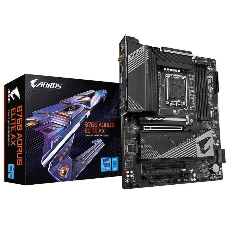 Placa Madre Gigabyte B760 Aorus Elite AX Wifi DDR5 para Procesadores Intel LGA 1700, Memoria DDR5 de hasta 192GB (B760 Aorus Elite AX) - SMART BUSINESS