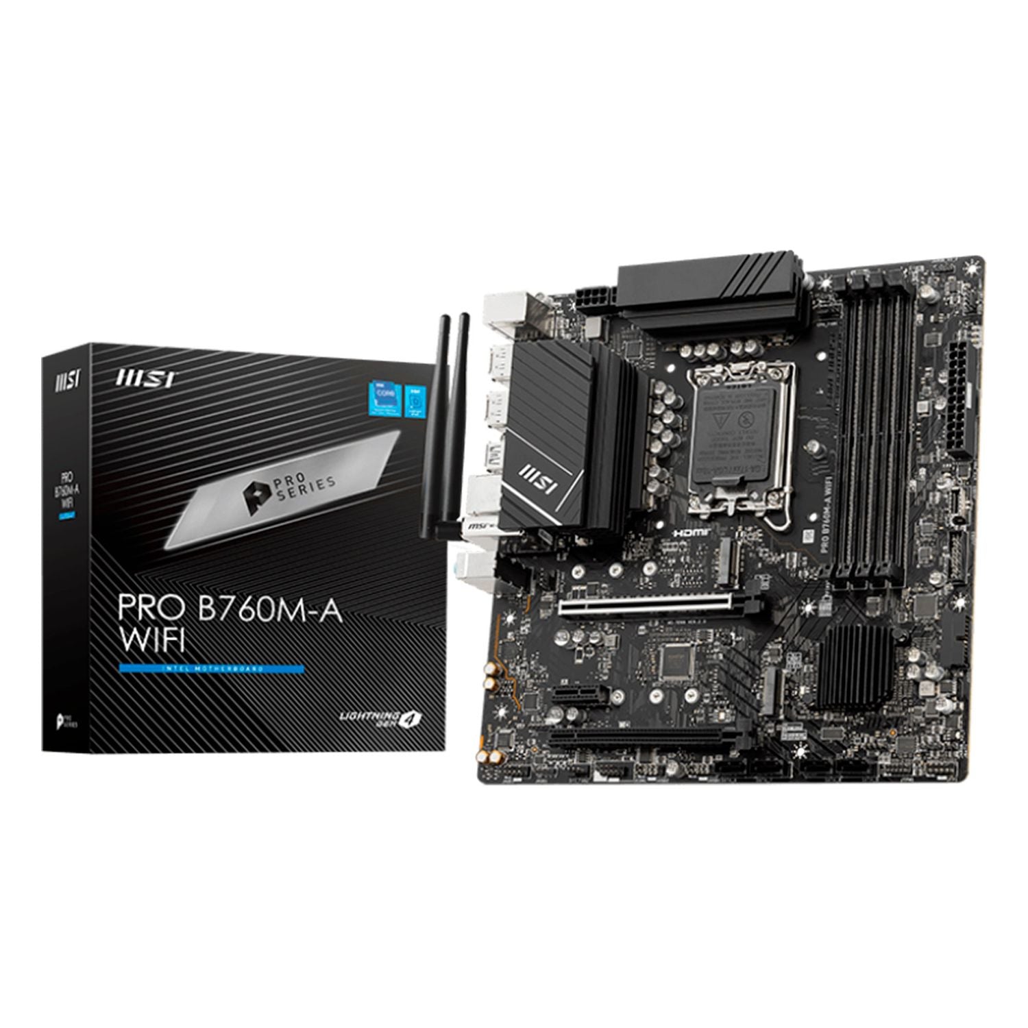 PLACA MADRE MICRO - ATX MSI PRO B760M - A WIFI DDR4 – COMPATIBLE INTEL 12ª/13ª/14ª GENERACIÓN, WIFI 6E Y ETHERNET 2.5G 911-7D99-057 - SMART BUSINESS